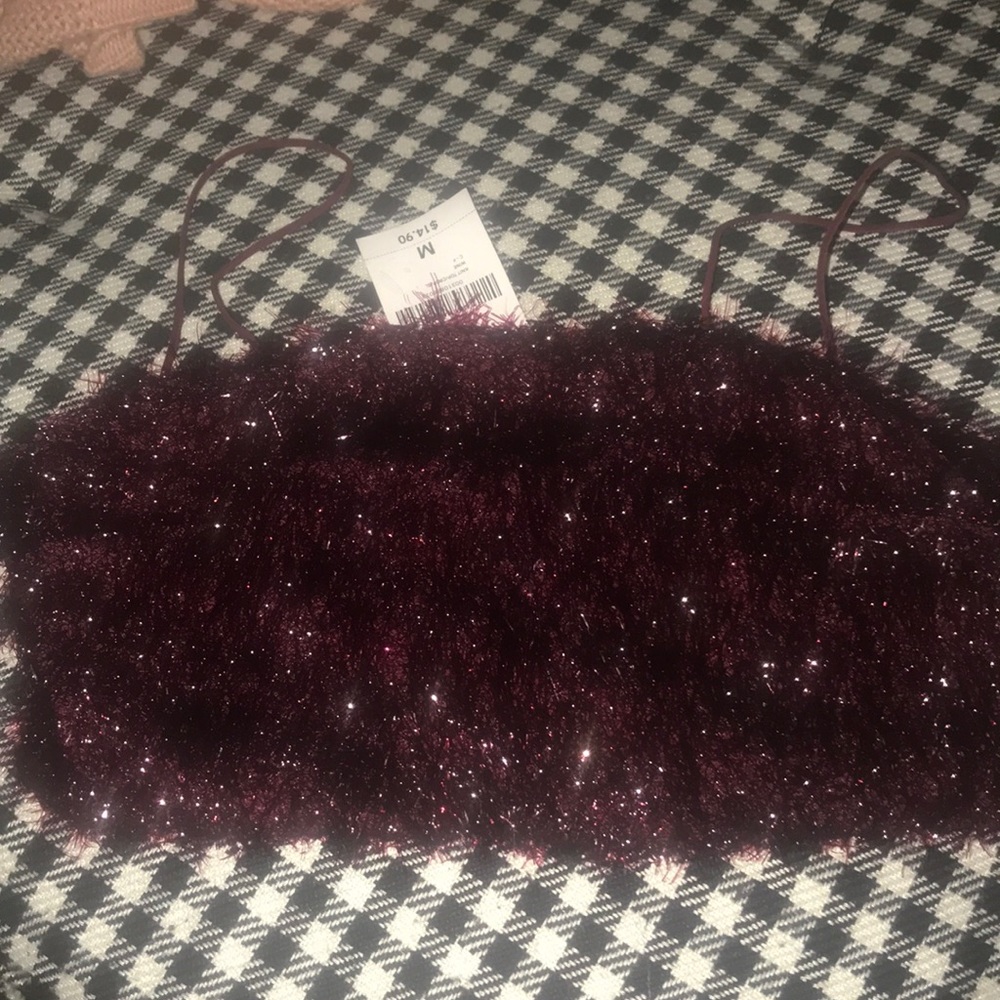Maroon crop top F21